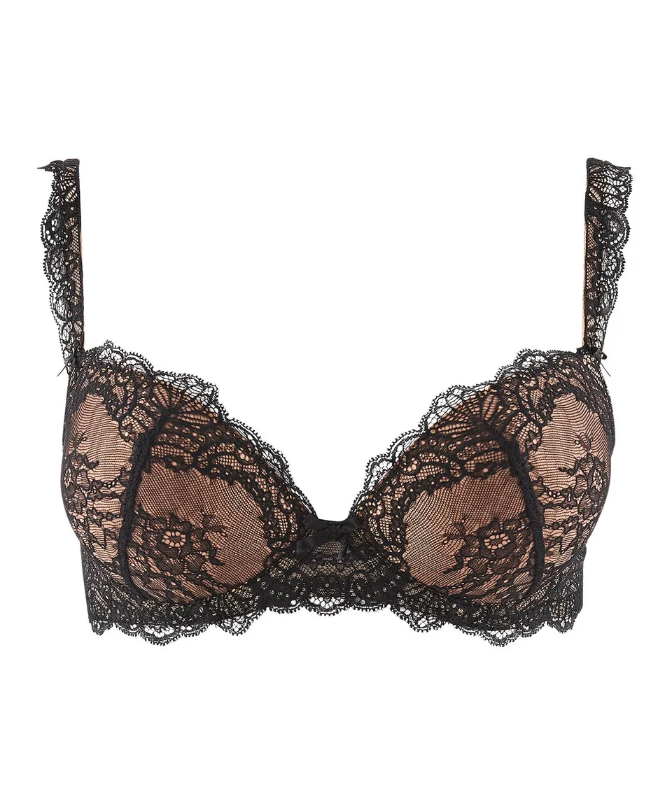 aubade-danse-des-sens-soutien-gorge-push-up-coques-noir image 1