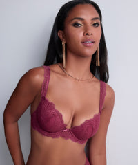 aubade-danse-des-sens-soutien-gorge-push-up-mulberry image 8