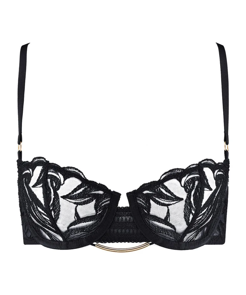 aubade-into-the-groove-soutien-gorge-demi-corseille-black image 1