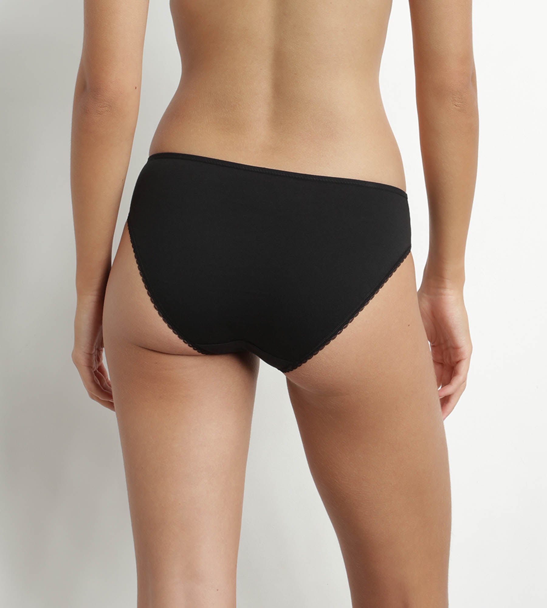dim-generous-culotte-femme-coton-bio-tulle-plumetis-noire image 2