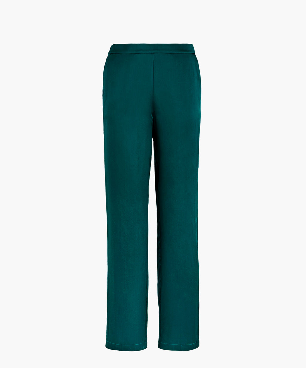 aubade-toi-mon-amour-pantalon-pyjama-soie-meraude image 1