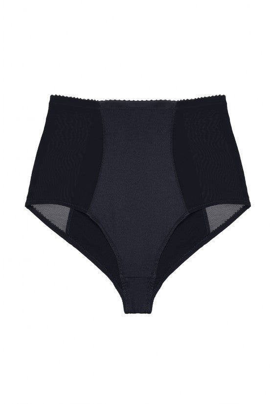 cadolle-gina-culotte-taille-haute-cuir-noir-gina-r-tro image 1