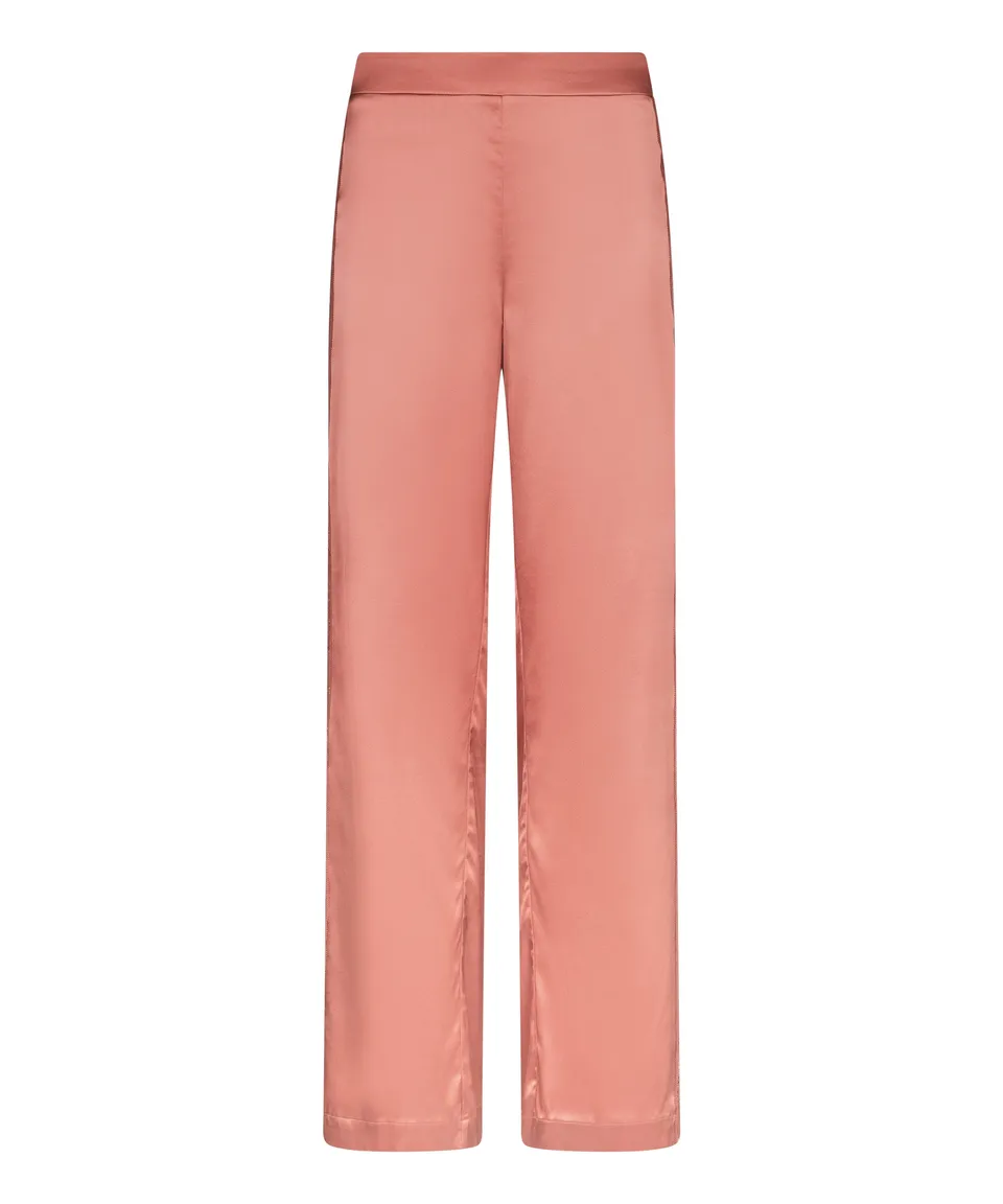 aubade-midnight-whisper-pantalon-ample-rose-poudr-soie-stretch-et-dentelle image 1