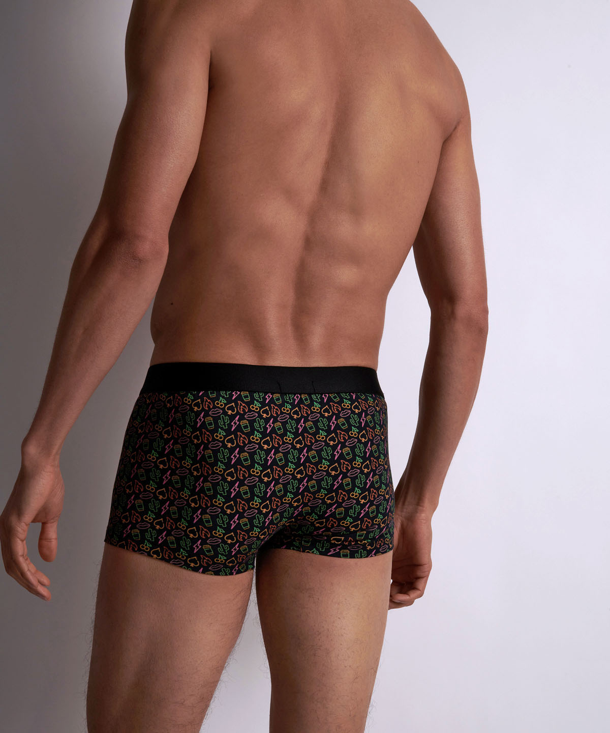 aubade-homme-boxer-trunk-neon-light-noir image 5