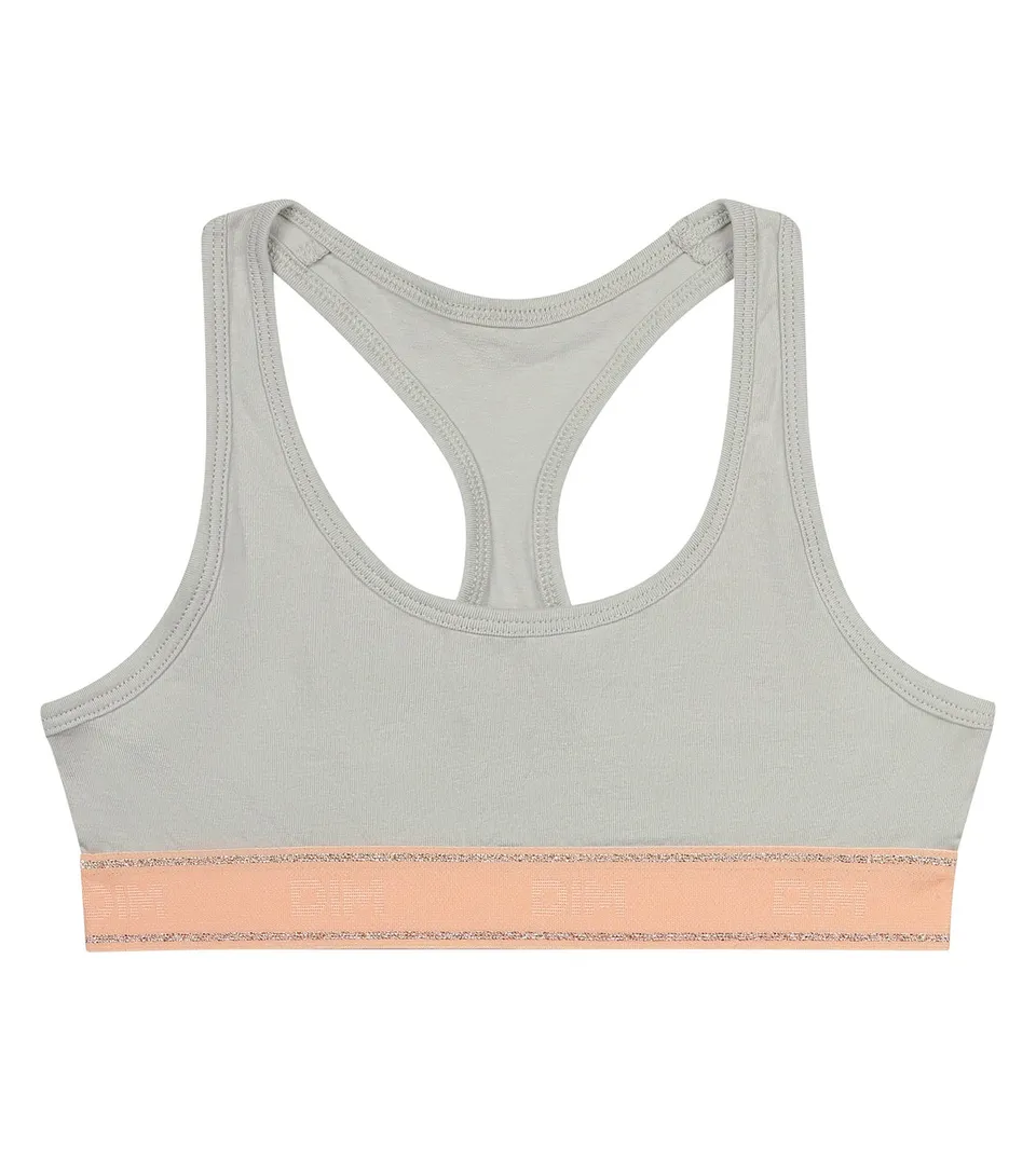 dim-sport-brassi-re-fille-gris-souris-et-rose-clair image 1