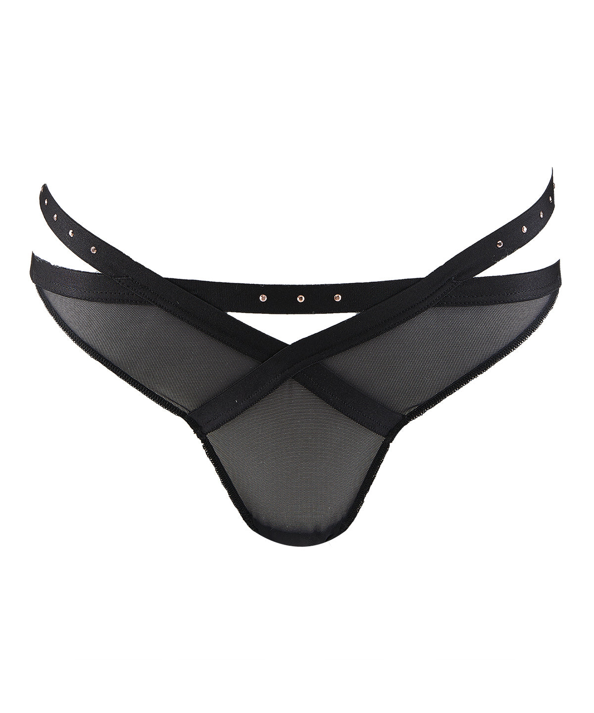 aubade-rencontre-anonyme-culotte-taille-basse-noir image 1