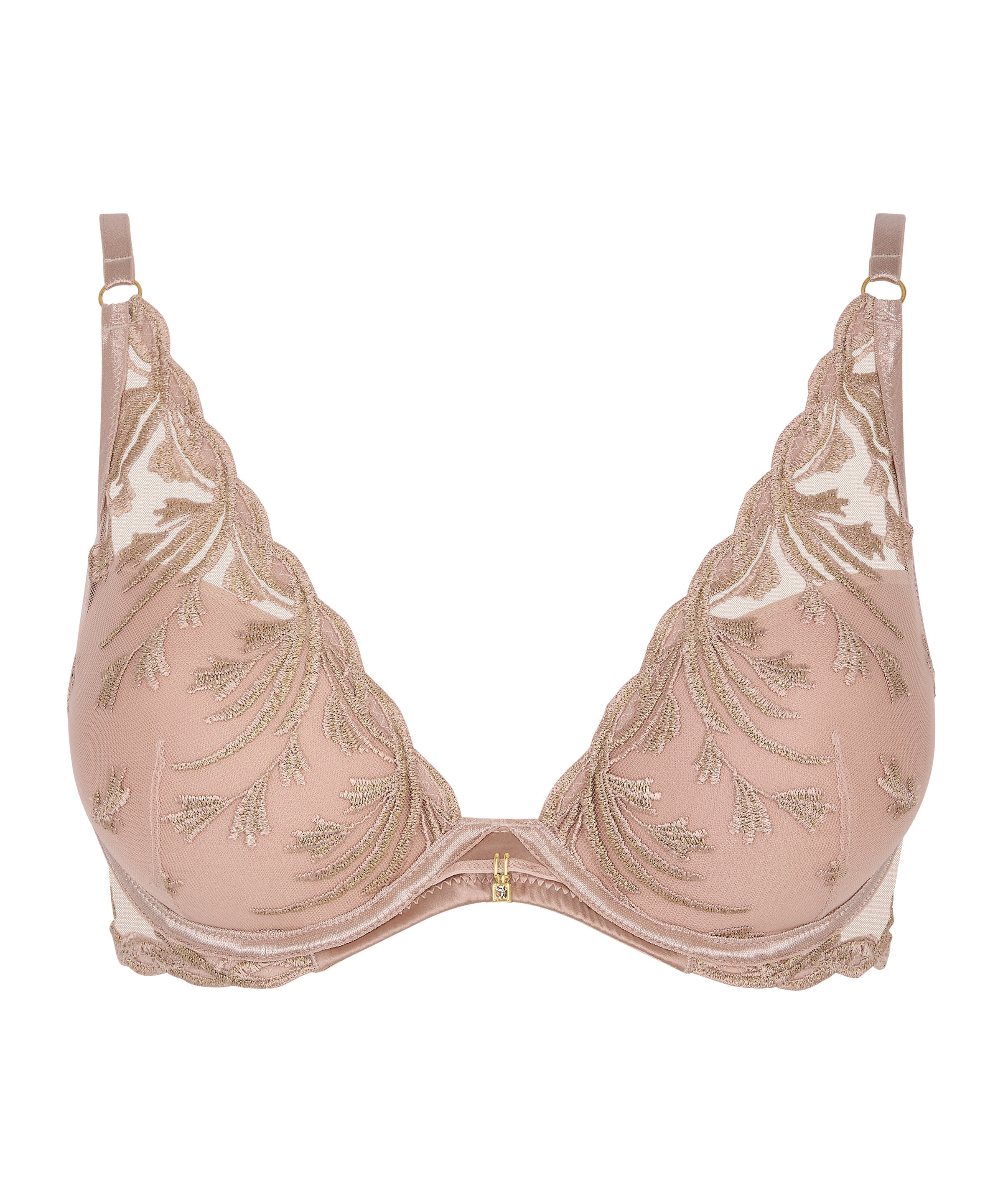 aubade-cosmic-romance-soutien-gorge-plunge-foulard-sand-rose image 7
