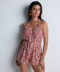 aubade-beach-walk-combishort-playsuit-pink-tiger image 3