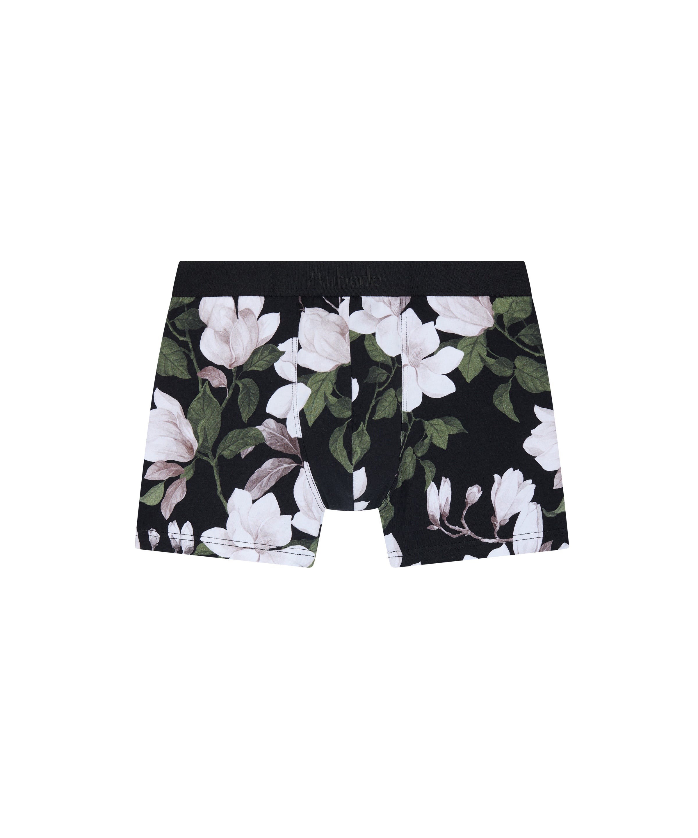 aubade-homme-boxer-magnolia-noir-floral-coton-bio image 1