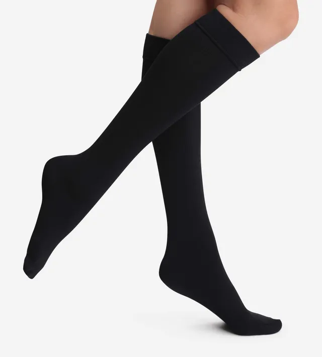dim-thermo-mi-bas-polaire-noir-opaque-140d-femme image 1