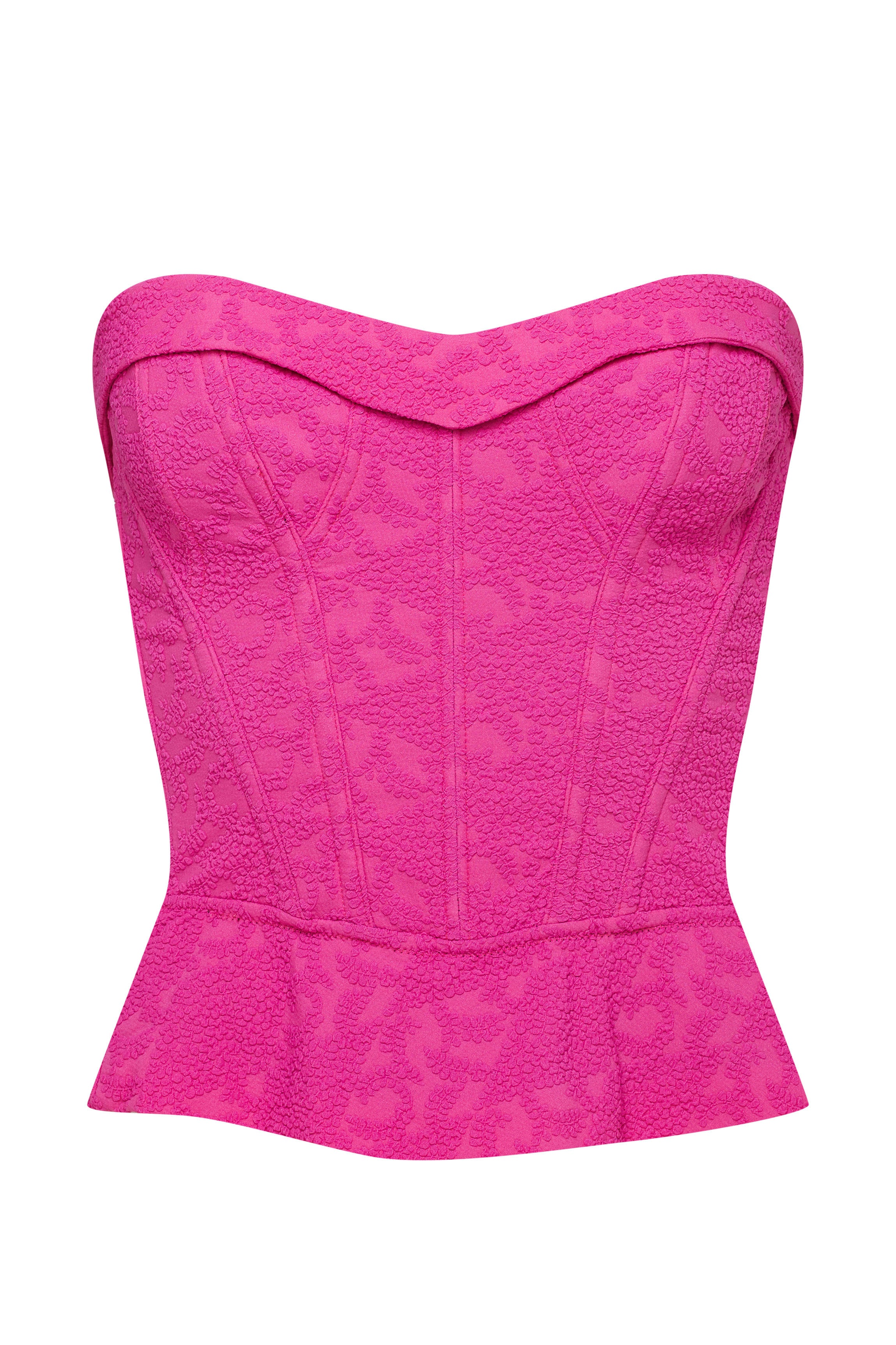 cadolle-corset-danae-framboise-dentelle image 1