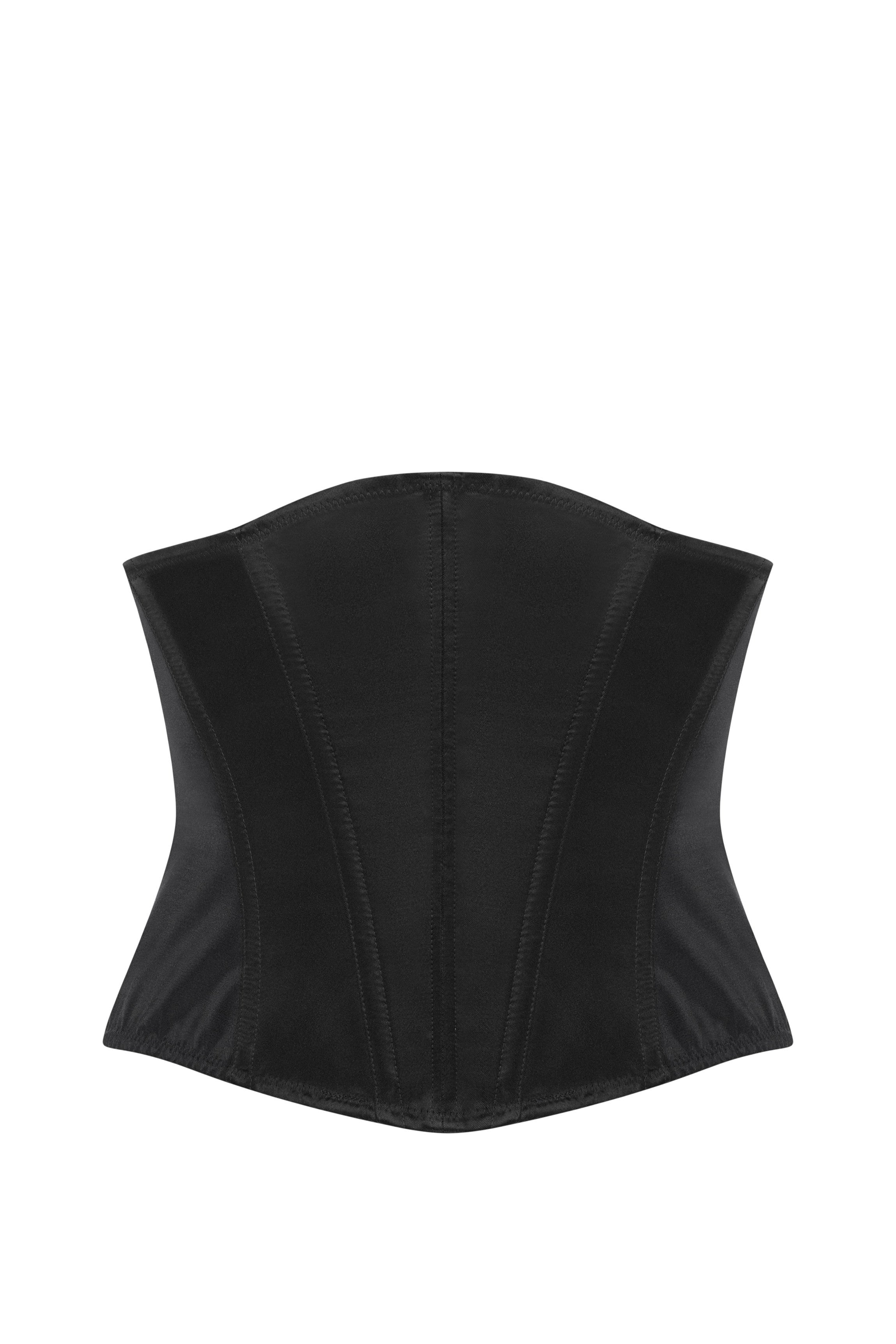 cadolle-serre-taille-noir-satin-coton-finon image 1