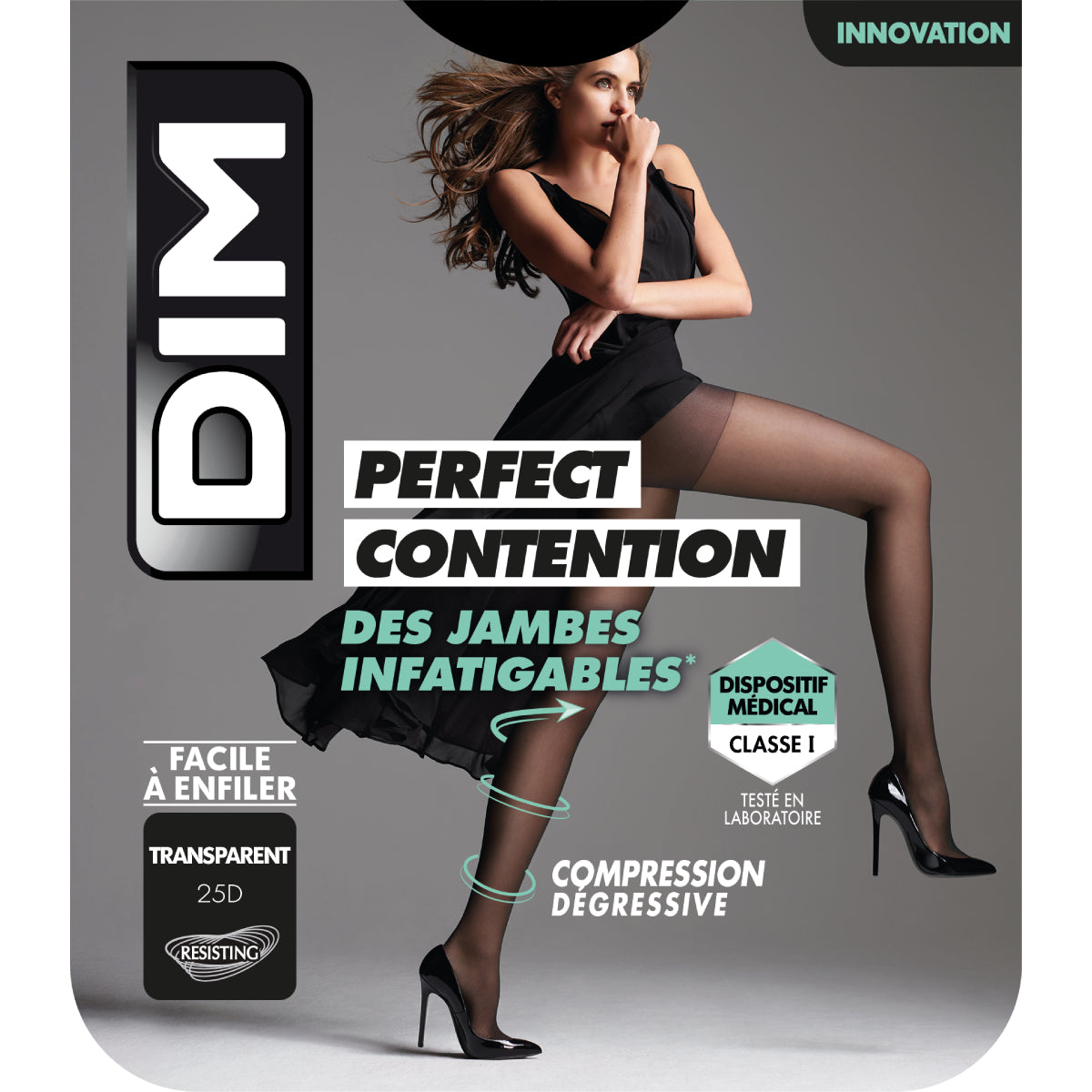 dim-perfect-contention-25d-collant-femme-noir-transparent image 3