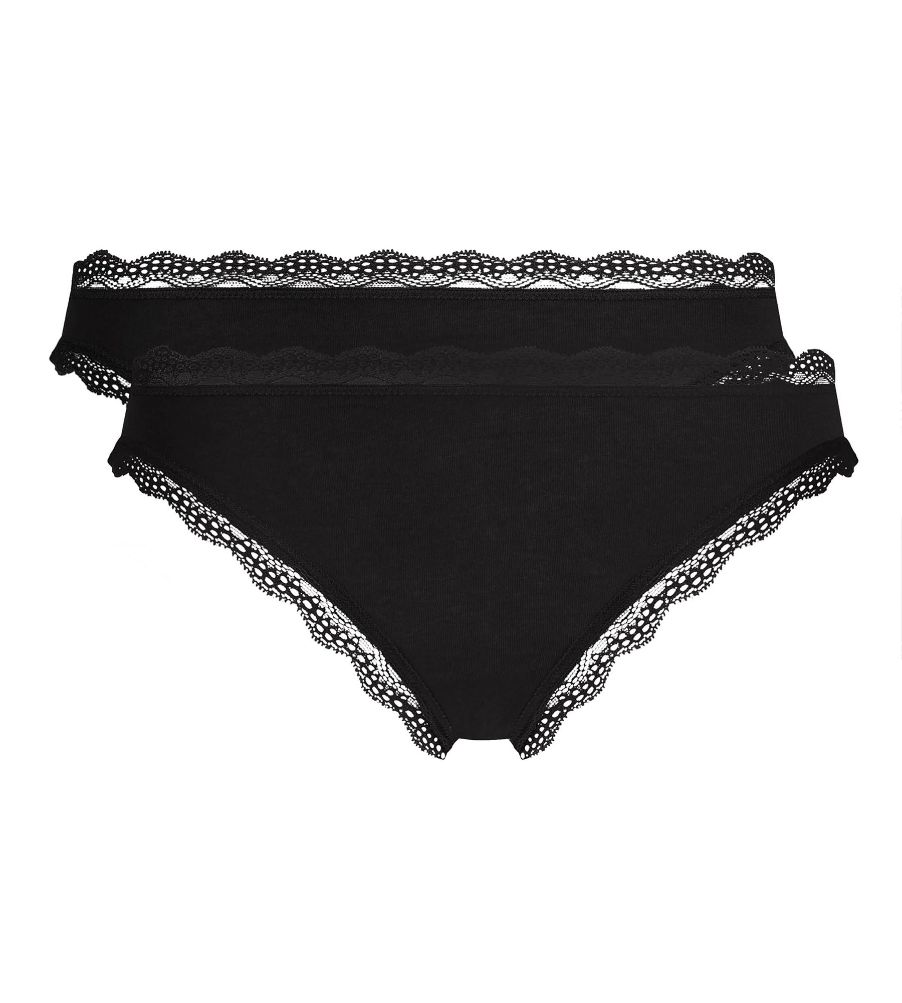 dim-lot-de-2-culottes-femme-daily-coton-dentelle-noir image 5