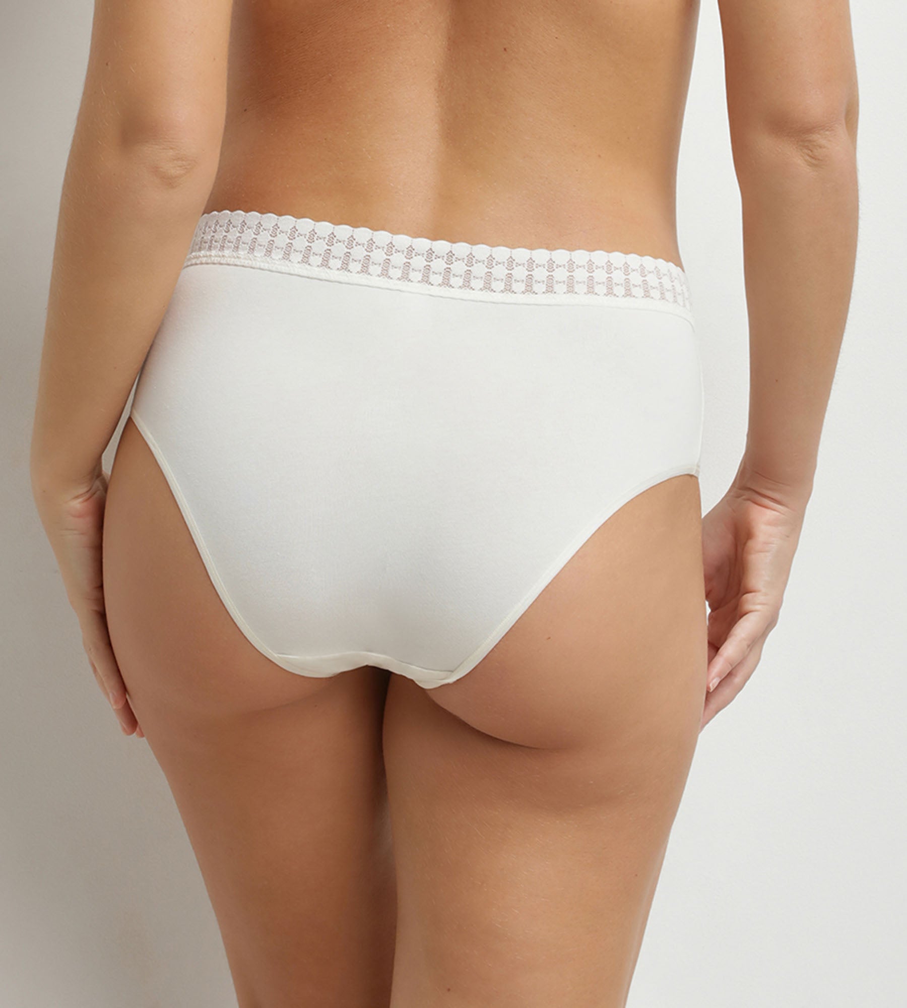 dim-daily-coton-culotte-haute-femme-ivoire image 2