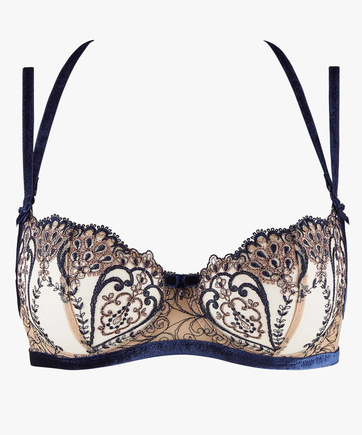 aubade-coeurs-enlac-s-soutien-gorge-corbeille-nightfall image 1