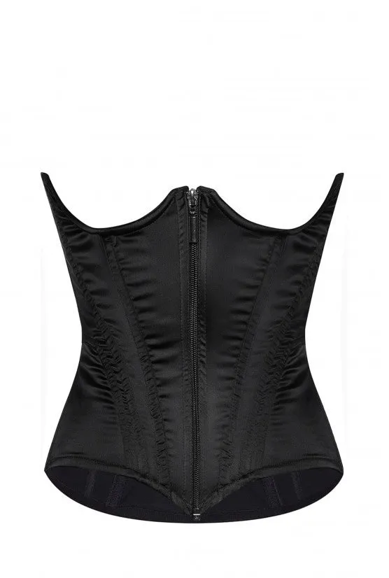 cadolle-appia5-corset-sous-poitrine-satin-noir image 1
