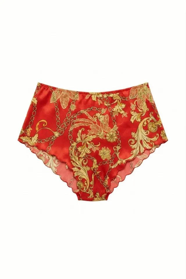 cadolle-short-satin-baroque-orange-dentelle image 1