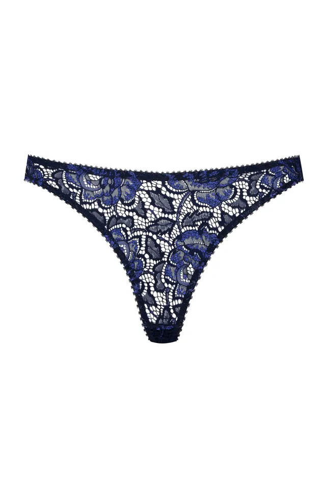 cadolle-cathy-string-dentelle-mezzo-bleu-nuit image 1