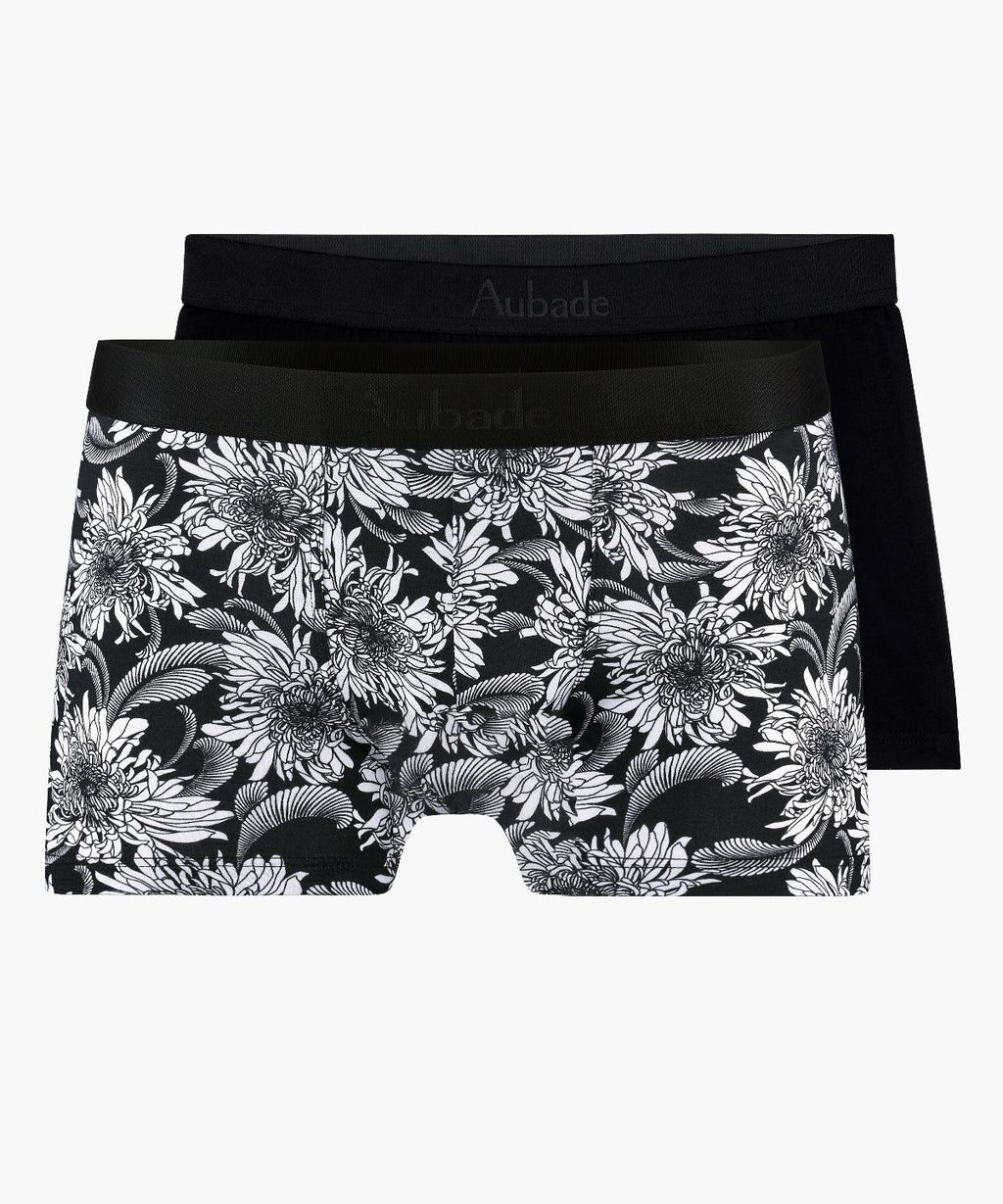 aubade-homme-pack-de-2-boxers-homme-dark-flower image 1