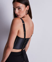 aubade-iconic-allure-bustier-satin-noir image 4