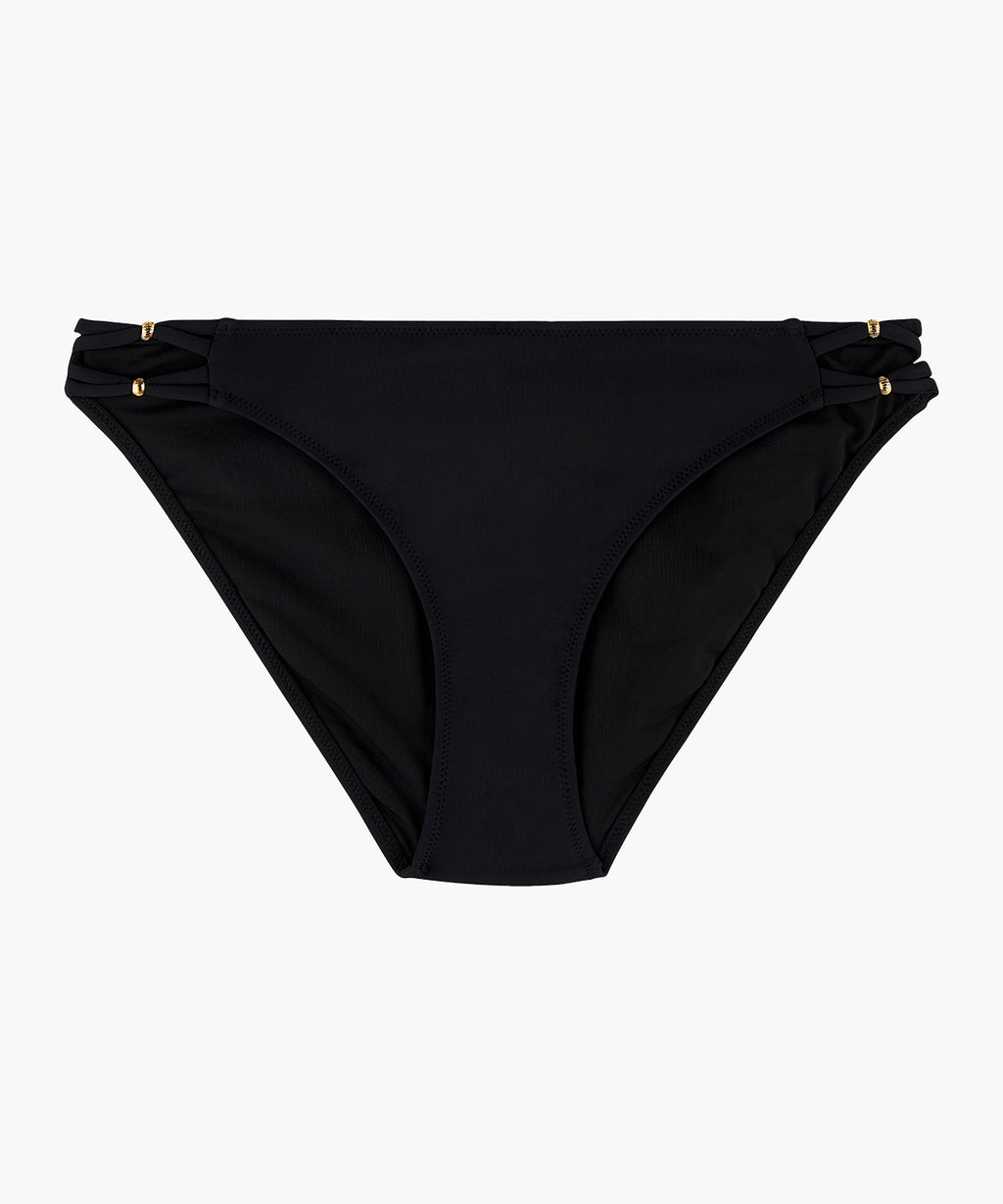 aubade-secret-laguna-br-silien-noir-bandes-de-tissu-perles-dor-es image 1