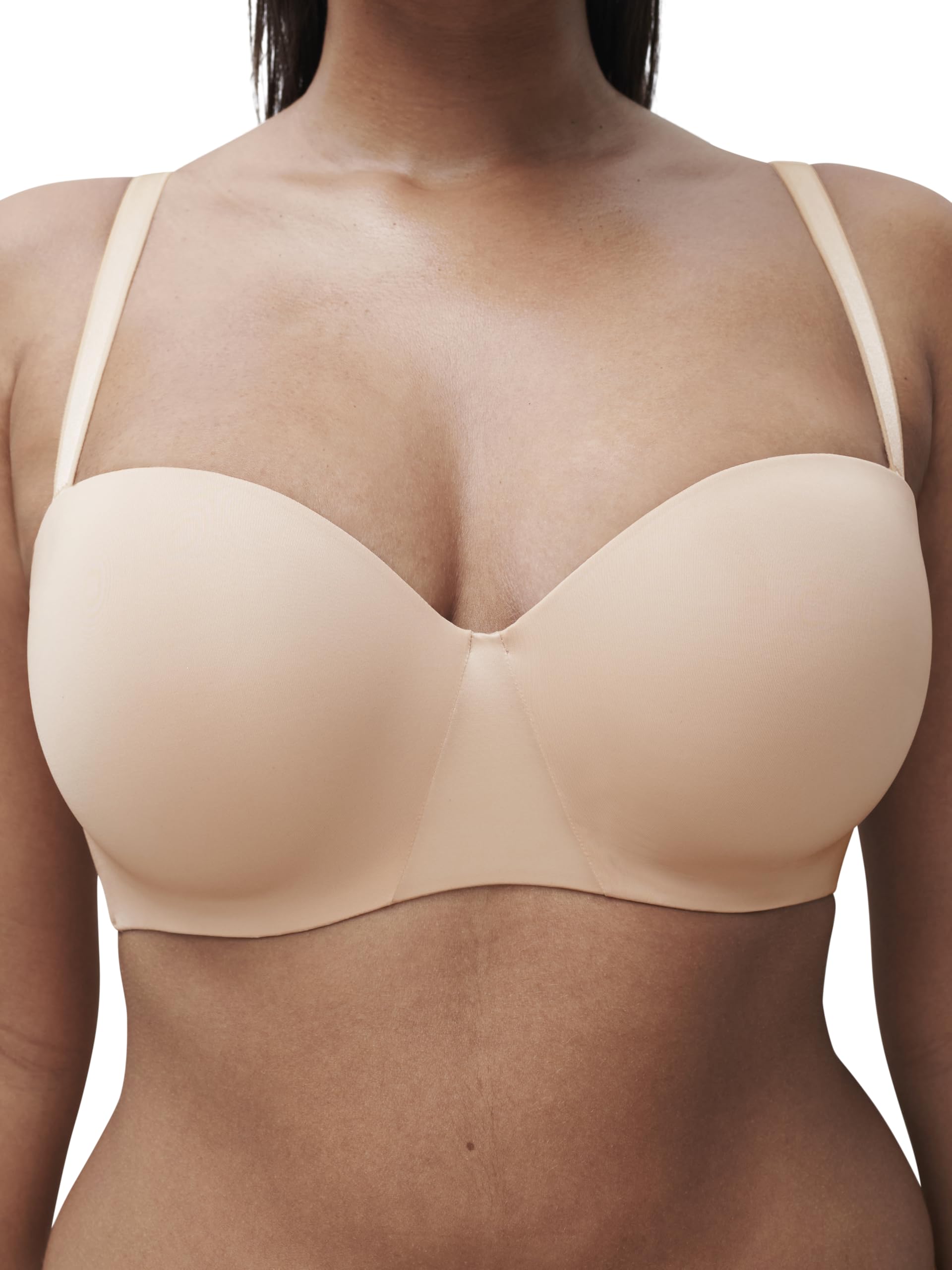 chantelle-soutien-gorge-coque-bandeau-essential-beige-dor image 4