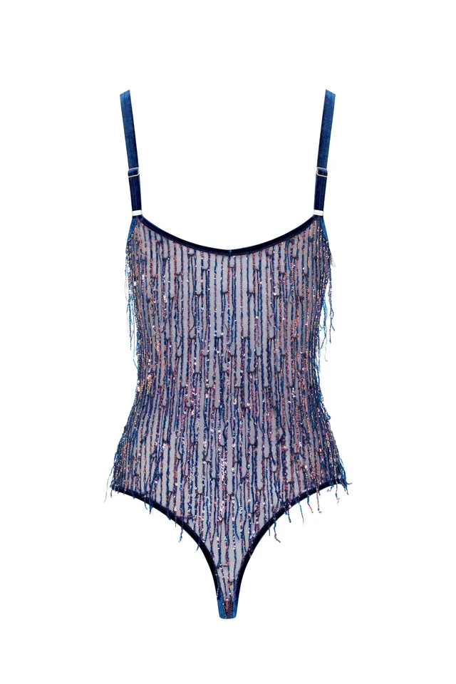cadolle-body-charleston-franges-bleues-body-velours image 1