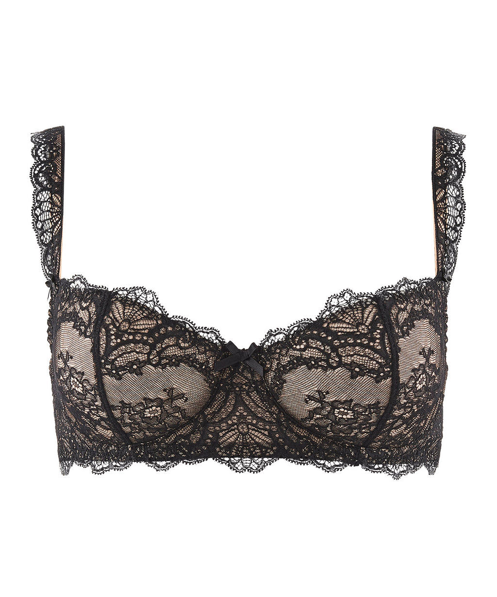 aubade-danse-des-sens-soutien-gorge-demi-corbeille-noir image 1