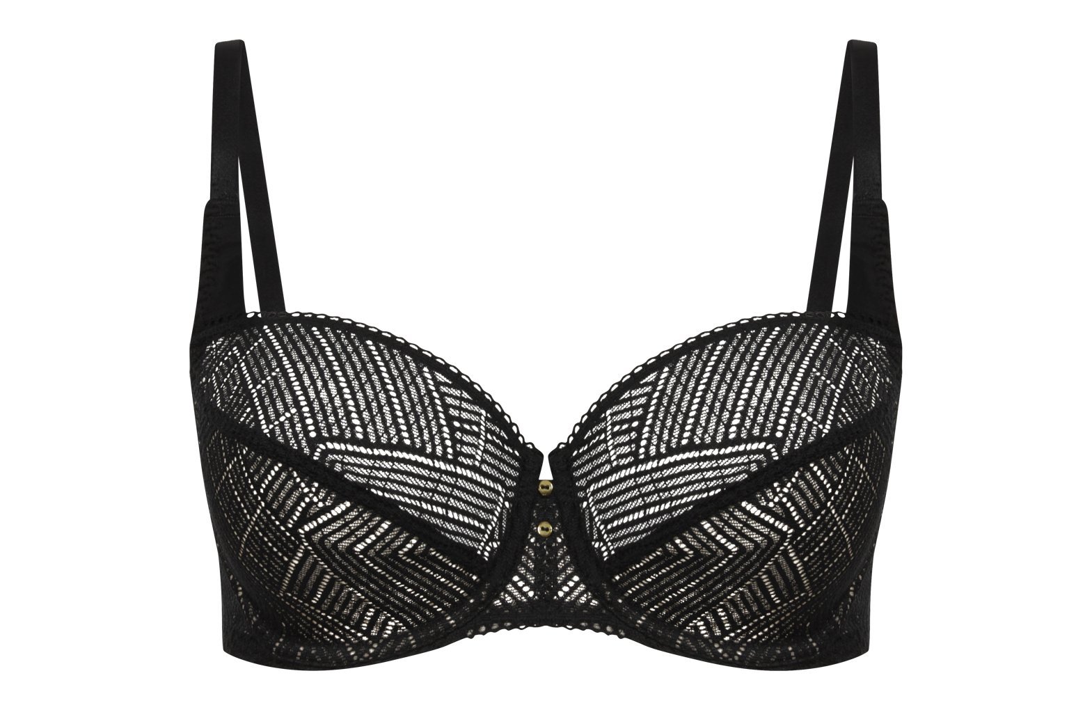 darjeeling-soutien-gorge-corbeille-gloria-dentelle-graphique-noir-95e image 1