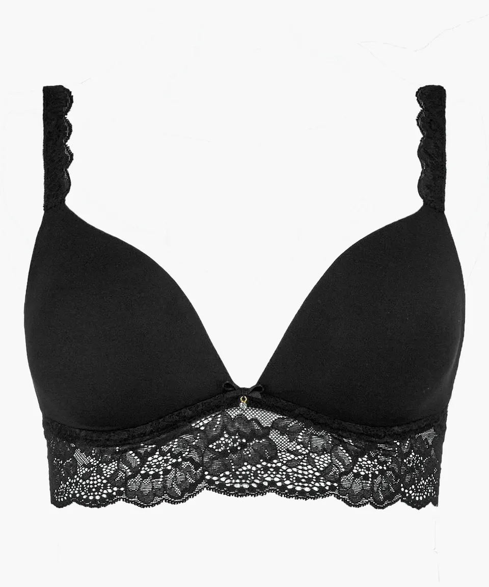 aubade-sweetessence-soutien-gorge-triangle-moul-sans-armatures-noir image 1