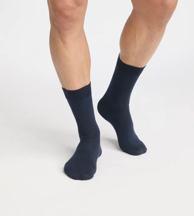 dim-coton-fancy-chaussettes-homme-navy-blue-candy image 1