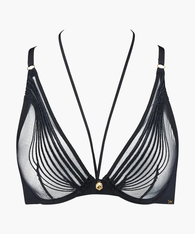 aubade-sumptuous-waves-soutien-gorge-triangle-armatur-smoky-attraction image 1