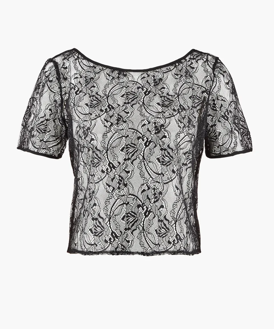 aubade-lazy-days-top-manches-courtes-noir image 1