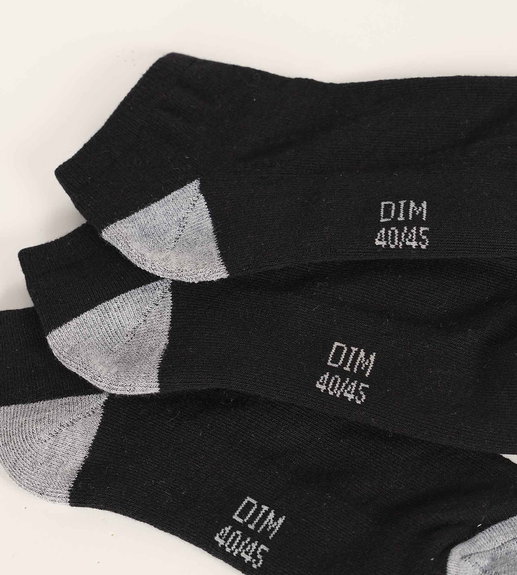 dim-ecodim-sport-lot-de-5-paires-socquettes-homme-coton-noir image 3