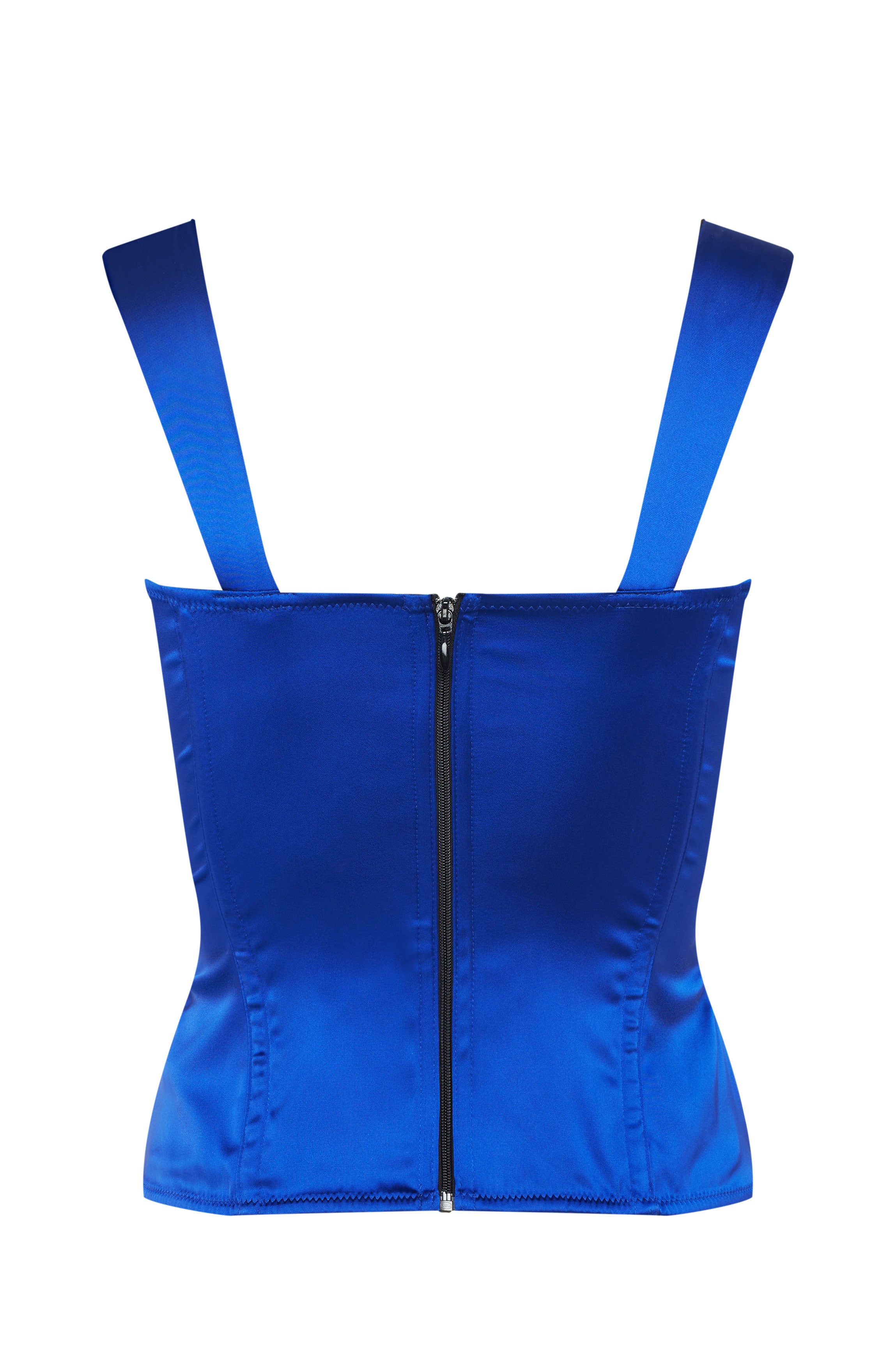 cadolle-bustier-daisy-satin-bleu-klein-corset image 2