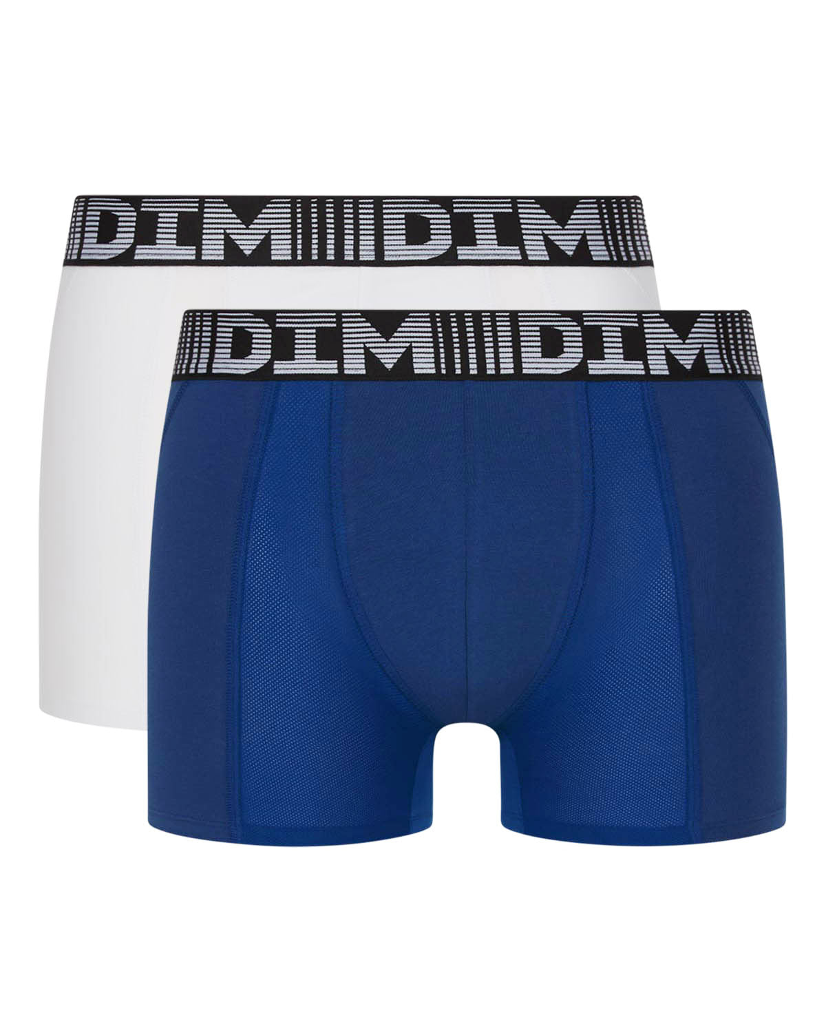 dim-3d-flex-air-lot-de-2-boxers-longs-homme-respirants-bleu-blanc image 2