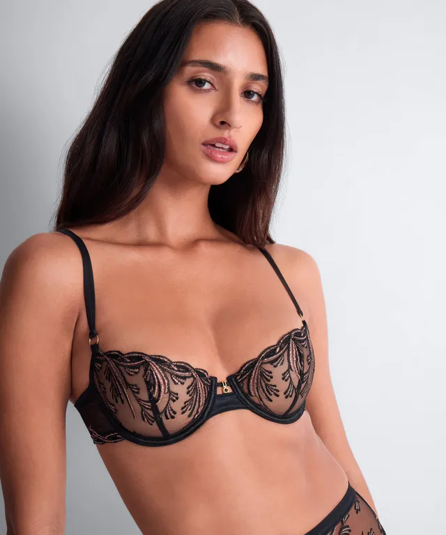 aubade-cosmic-romance-soutien-gorge-corbeille-black-stripes image 1