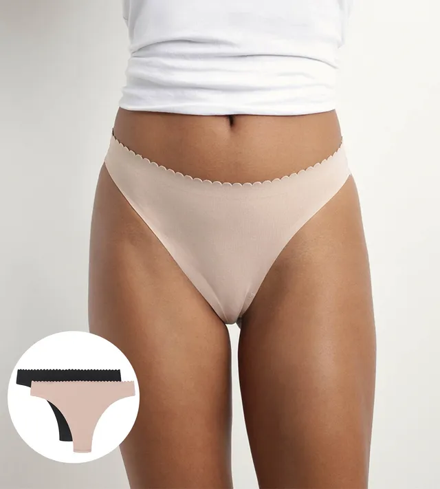 dim-body-touch-easy-lot-de-2-tangas-femme-chair-et-noir image 1