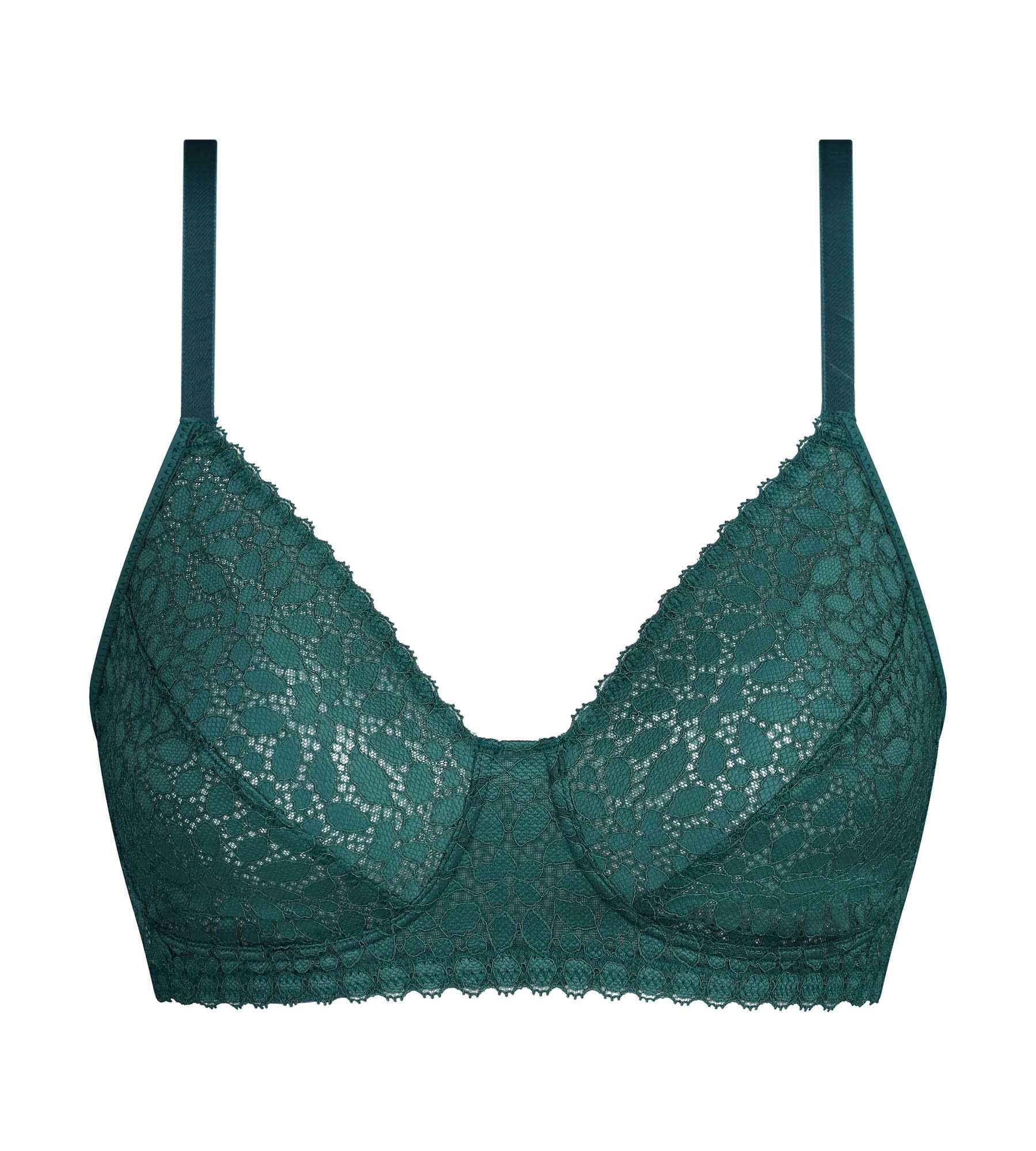dim-daily-dentelle-soutien-gorge-triangle-sans-armatures-vert-meraude image 5
