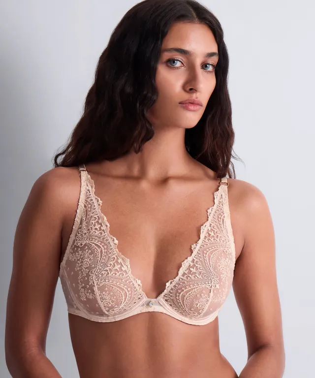 aubade-antique-lights-soutien-gorge-triangle-armatures-silk-heaven image 1