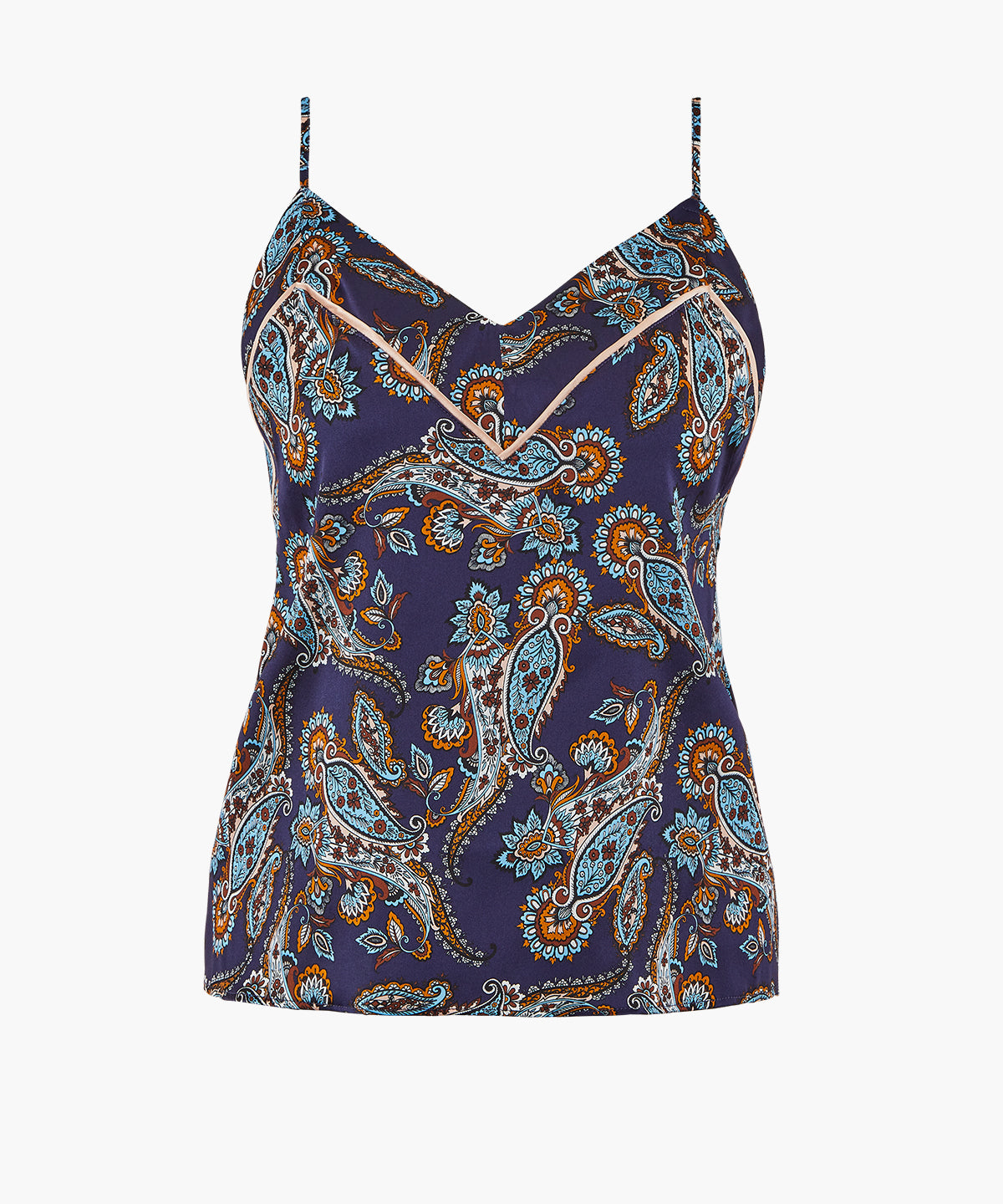 aubade-silk-by-night-top-fines-bretelles-blue-cachemire image 1