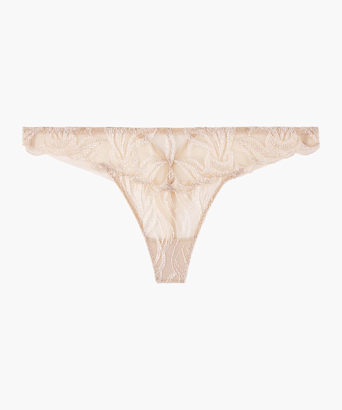aubade-into-the-groove-tanga-sandstone-broderie-fran-aise-et-d-coupe-en-v image 1