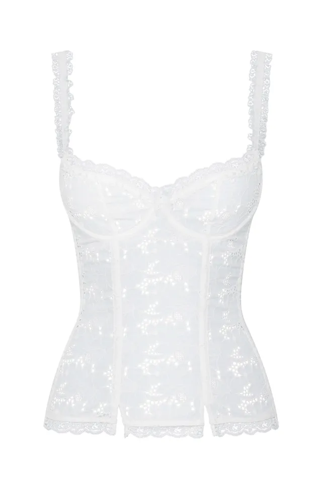 cadolle-salsa-corset-blanc-broderie-anglaise image 1