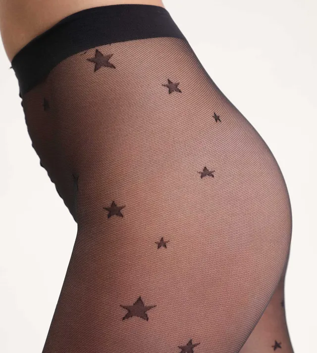 dim-style-collant-fantaisie-noir-toile-transparent-17d image 1