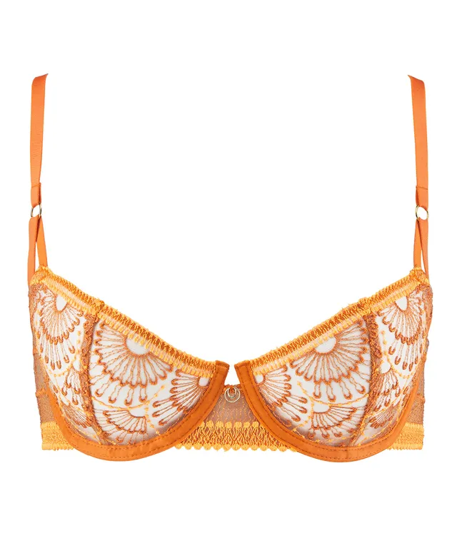 aubade-pure-vibration-half-cup-orange-pulp-soutien-gorge-demi-bonnet-armatures-b image 1