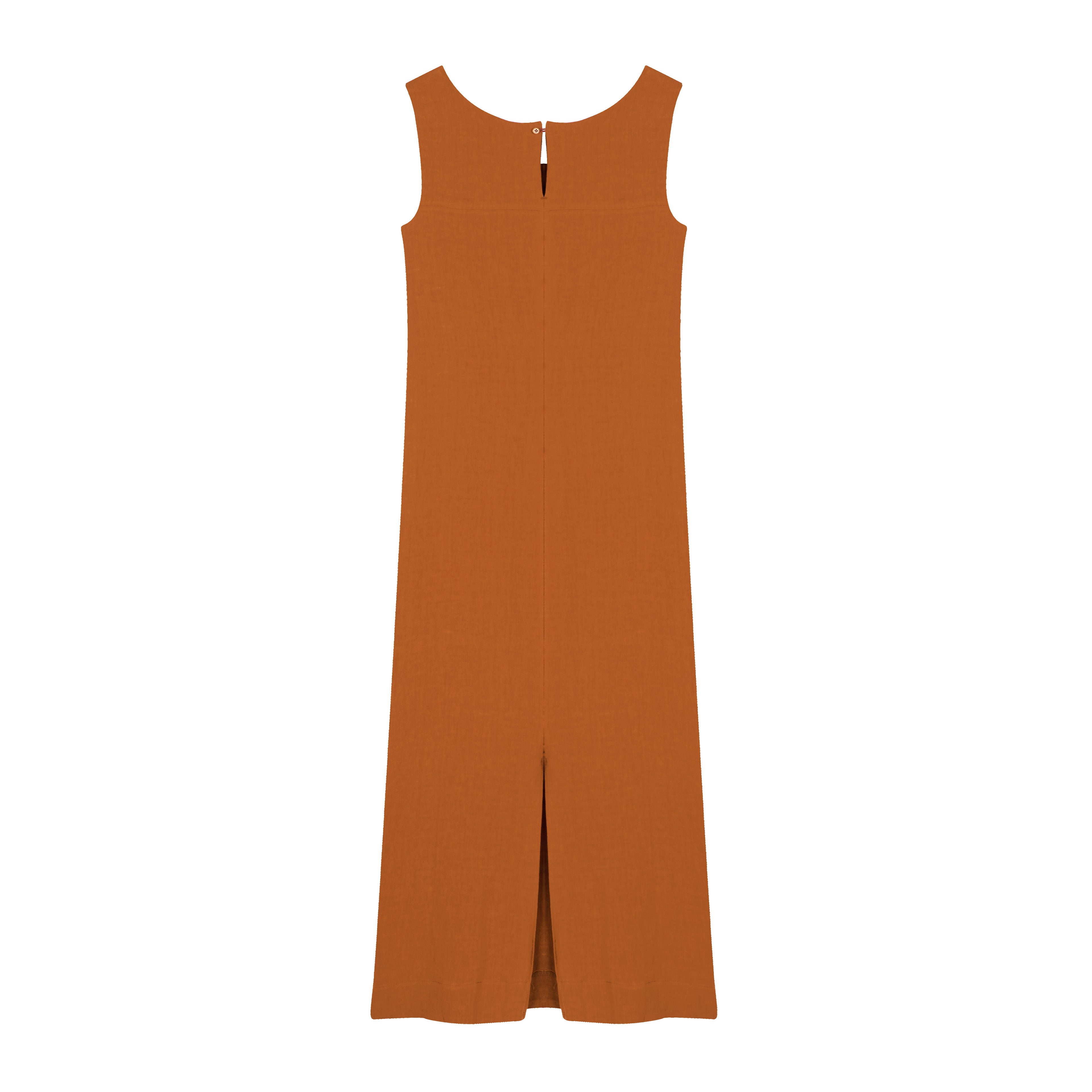 atelier-tuffery-suzanne-robe-longue-femme-en-lin-rouille image 3