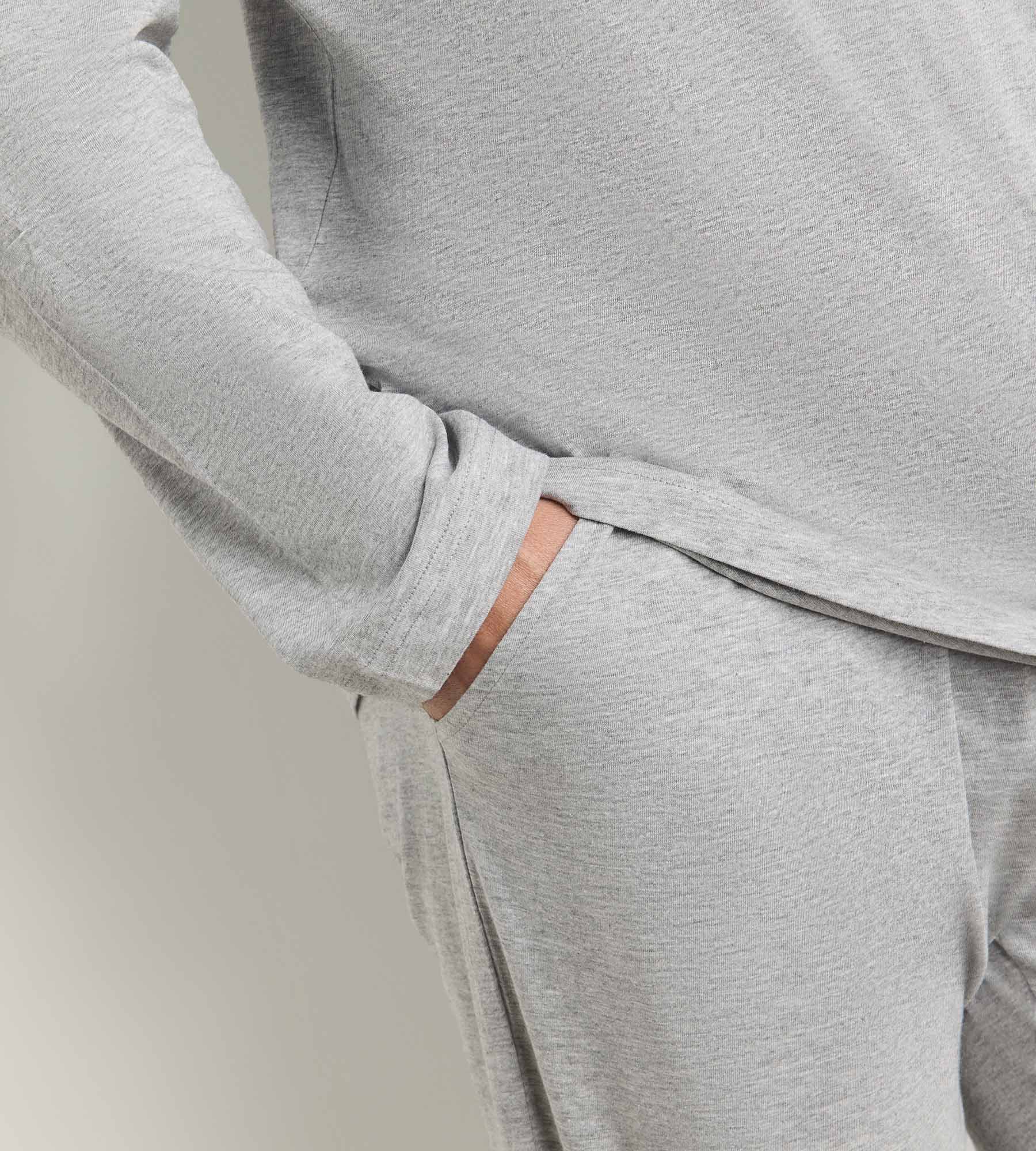 dim-jersey-ensemble-pyjama-pantalon-homme-gris-m-lange image 4