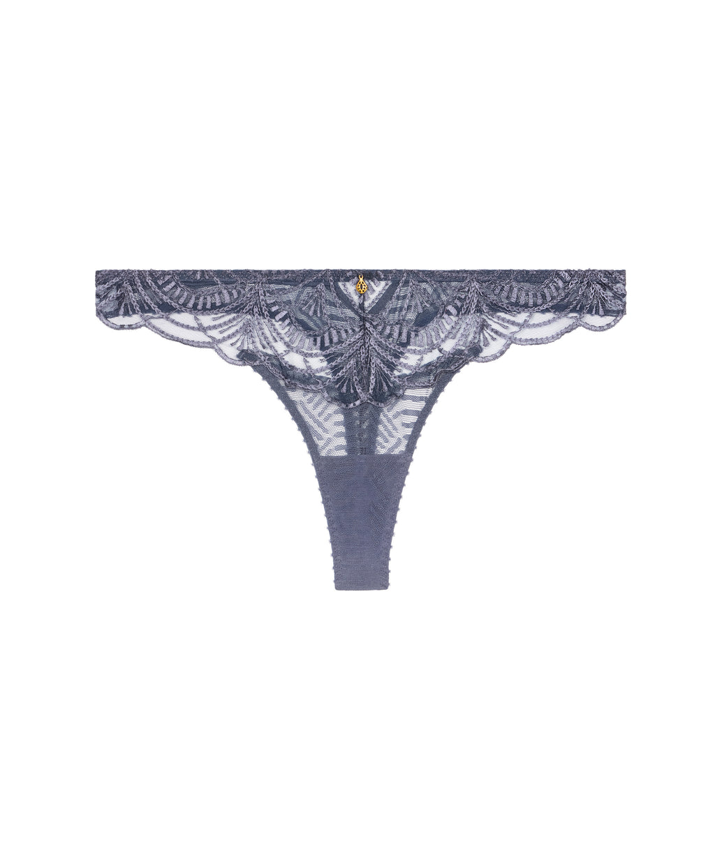 aubade-vibes-string-denim-tanga-en-dentelle-brod-e image 1