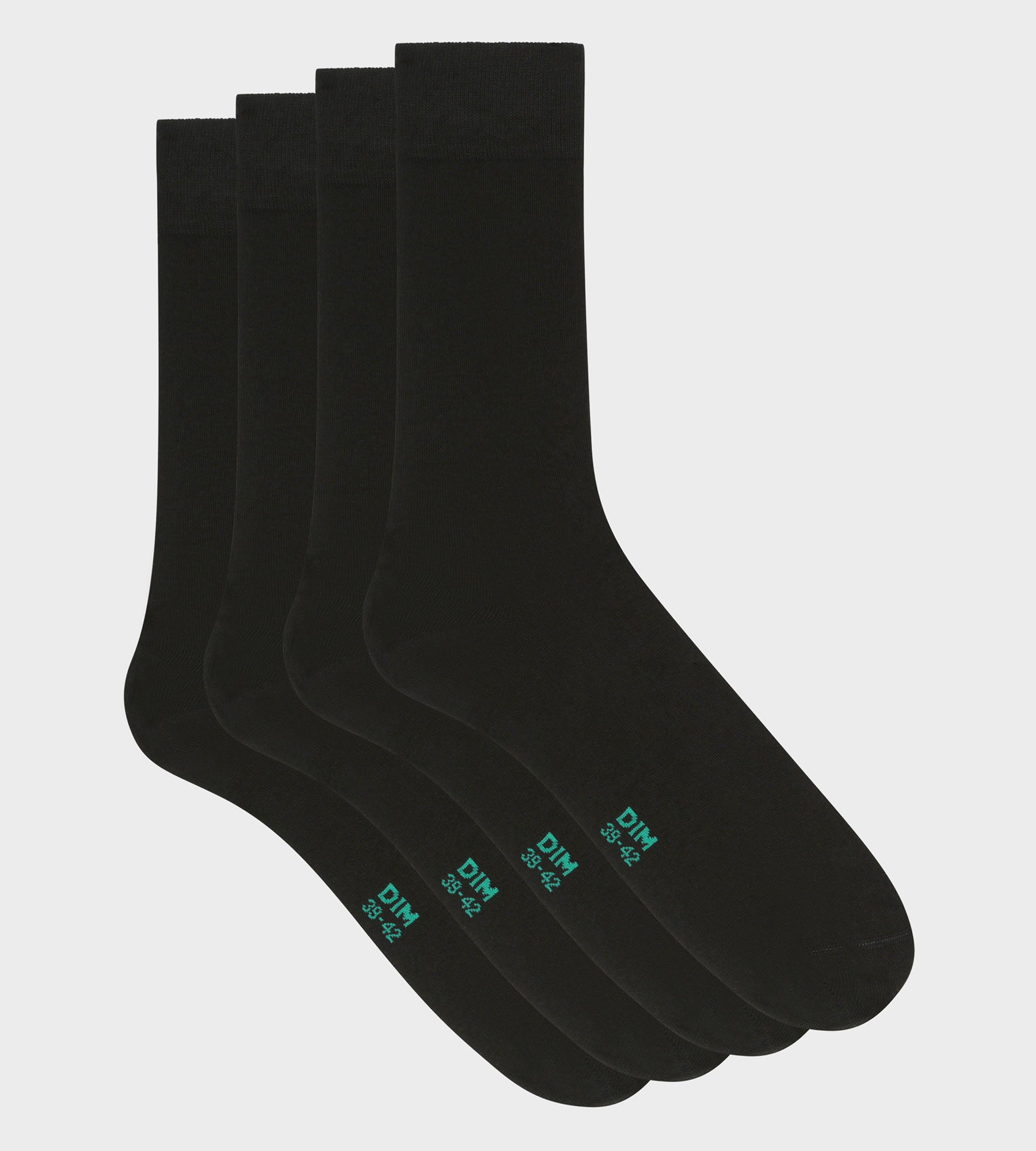 dim-lot-de-2-paires-chaussettes-homme-coton-bio-noir-dim-good image 2